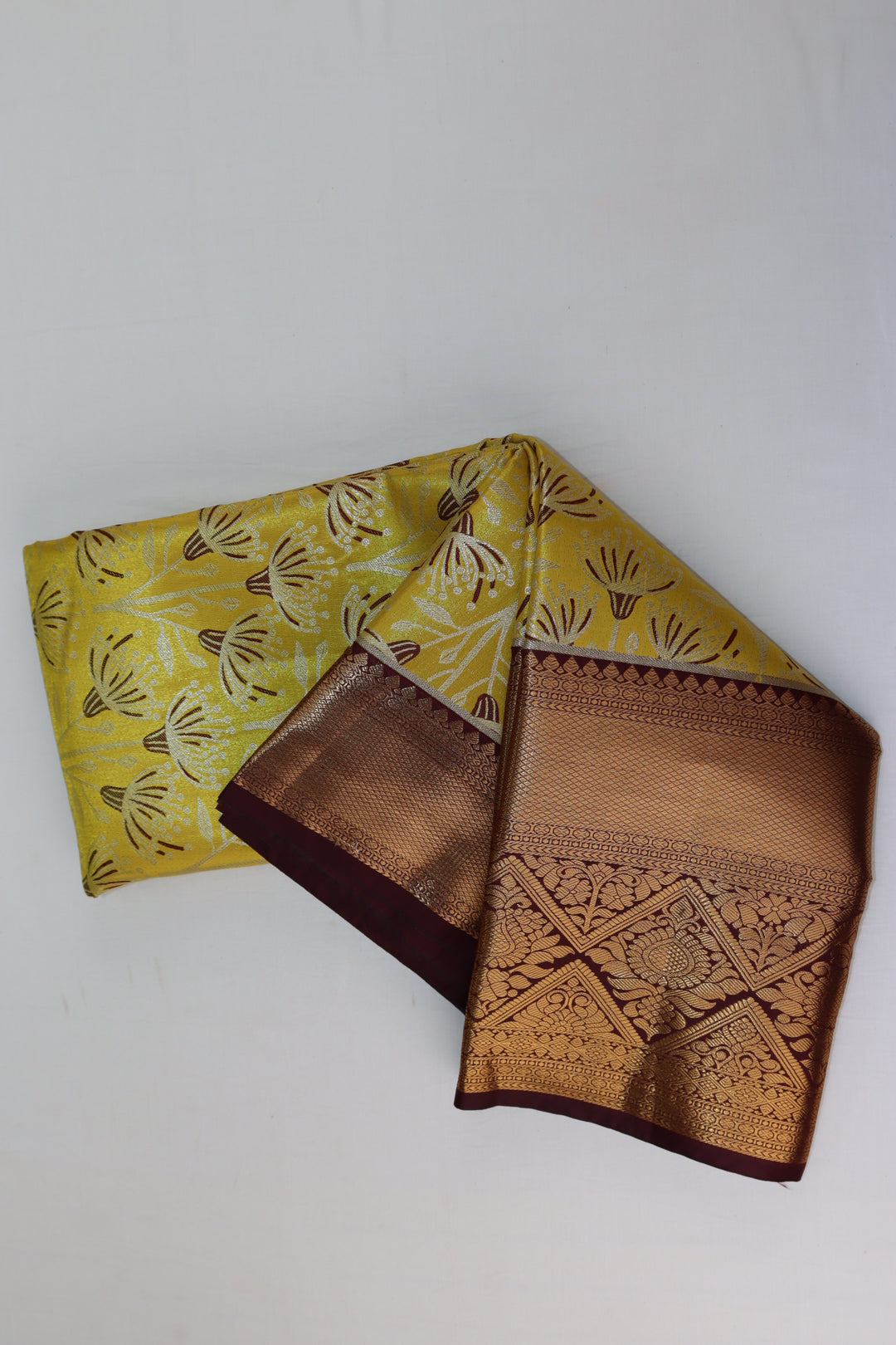 Traditional Yellow Kanjipuram Saree