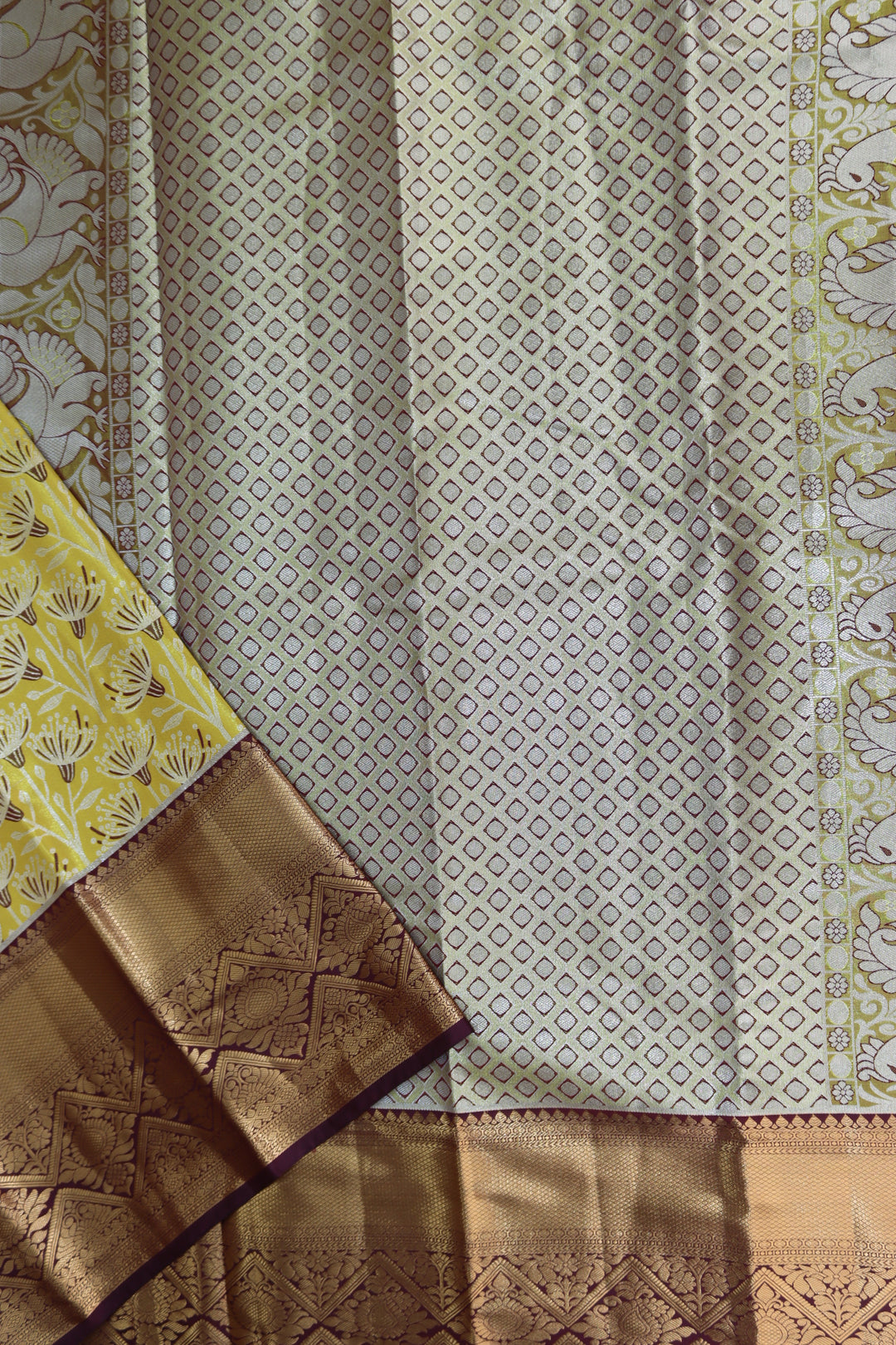 Traditional Yellow Kanjipuram Saree