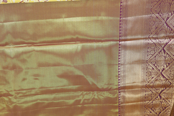 Traditional Yellow Kanjipuram Saree