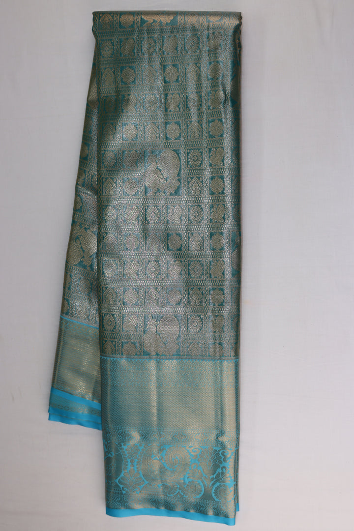 Divine Blue Kanjipuram Saree