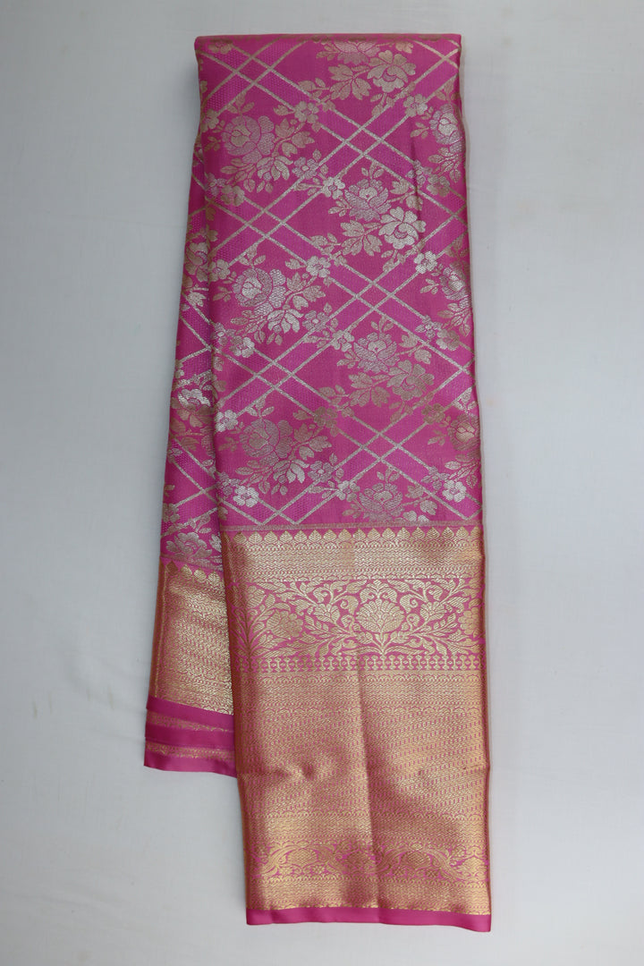 Royal Pink Kanjipuram Saree