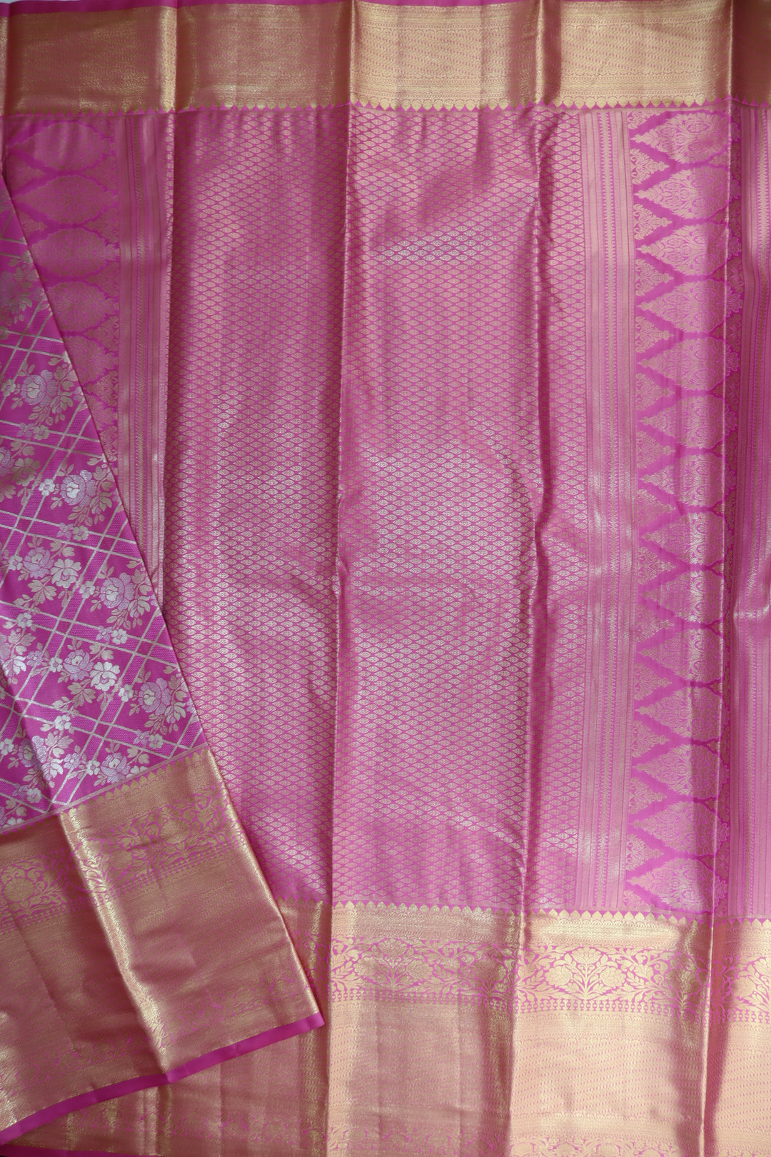 Royal Pink Kanjipuram Saree