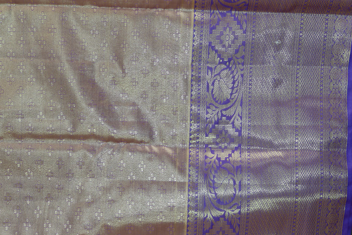 Amazing Light Orange Kanjipuram Saree