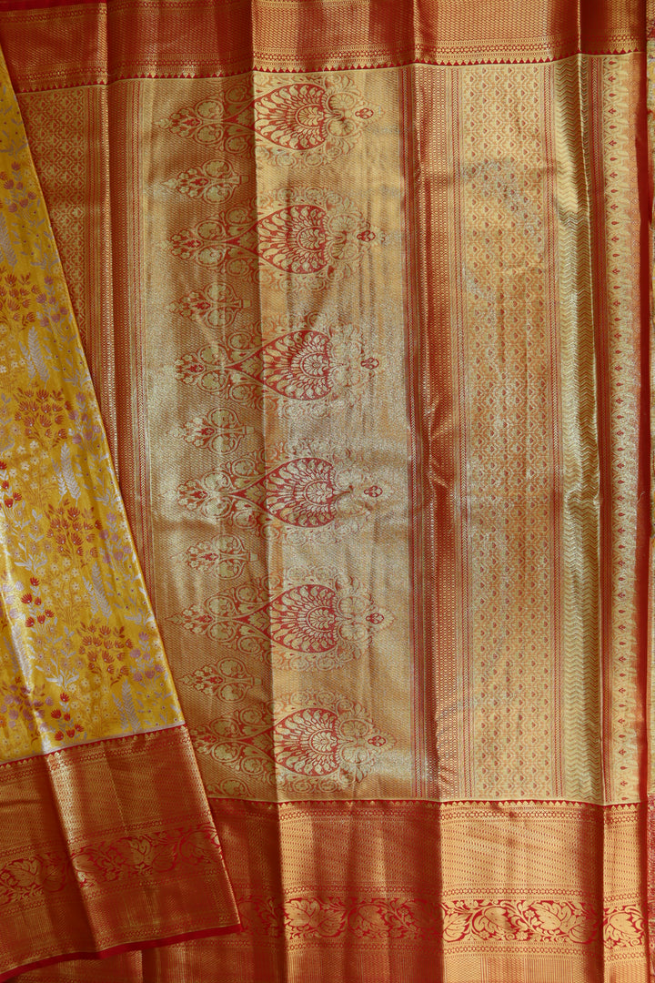 Royal Yellow Kanjipuram Saree