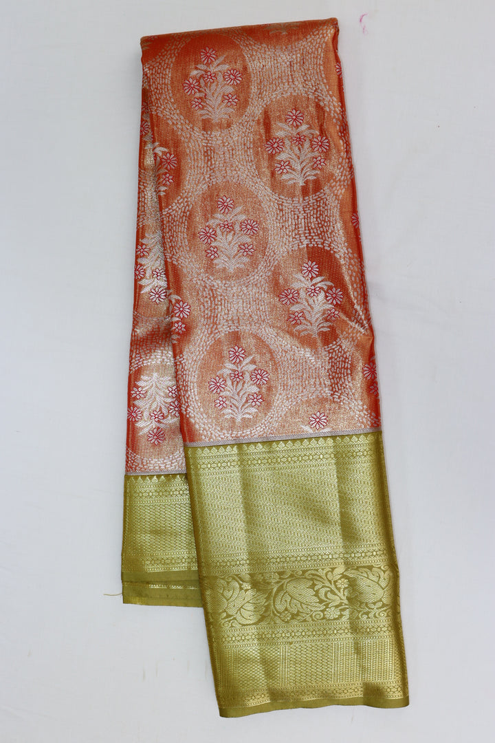 Opulent Orange Kanjipuram Saree