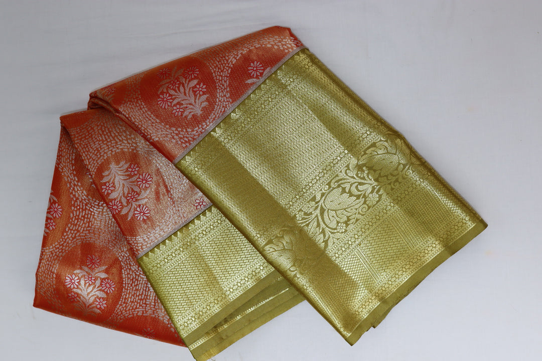 Opulent Orange Kanjipuram Saree