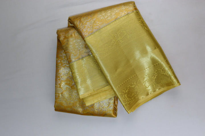 Traditional Yellow Kanjipuram Saree