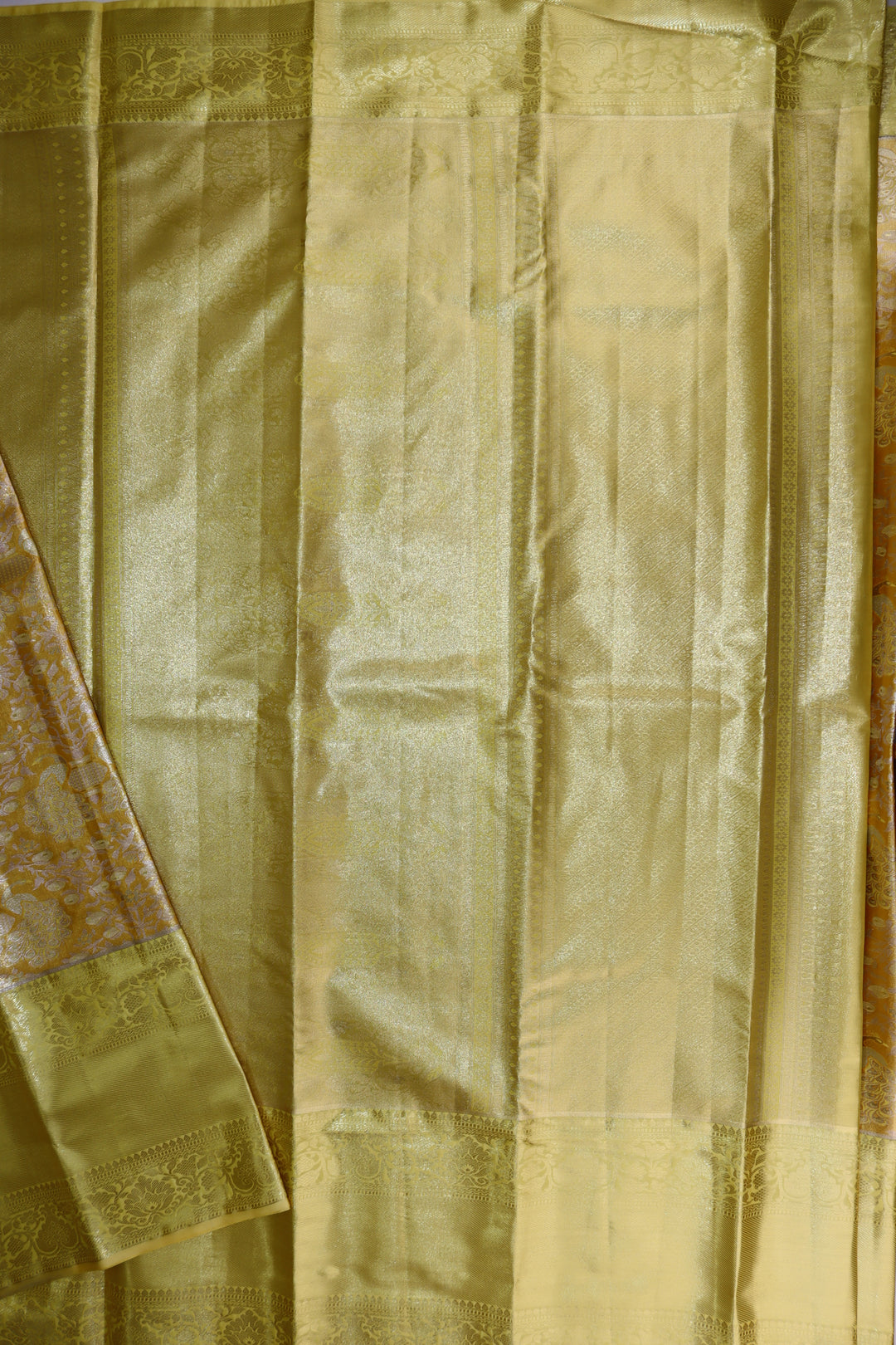 Traditional Yellow Kanjipuram Saree