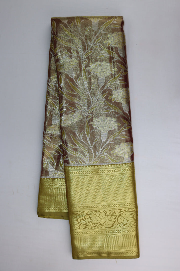 Timeless Olive Green Kanjipuram Saree