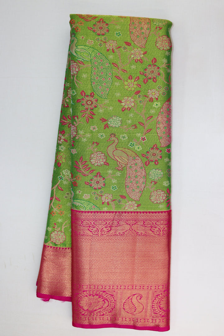 Amazing Green Kanjipuram Saree