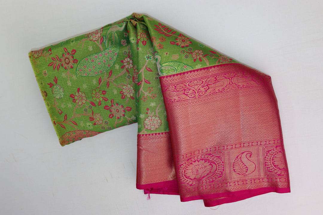 Amazing Green Kanjipuram Saree