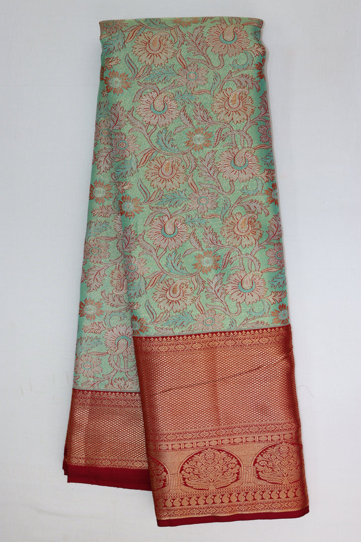 Trendy Sea Green Kanjipuram Saree