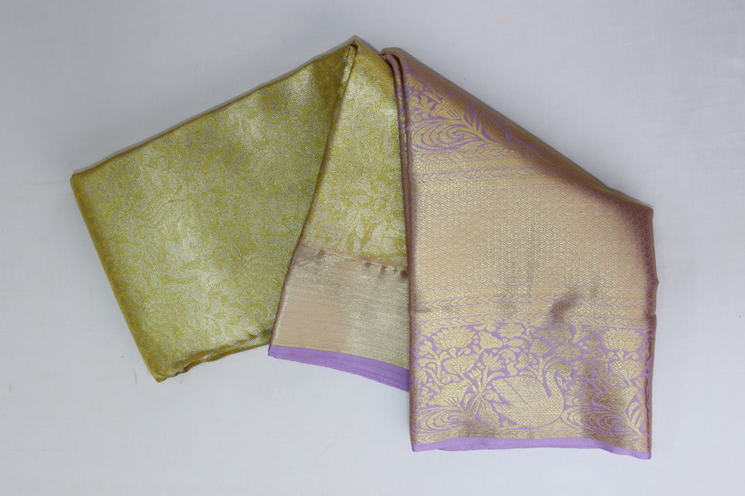 Classic Light Yellow Kanjipuram Saree