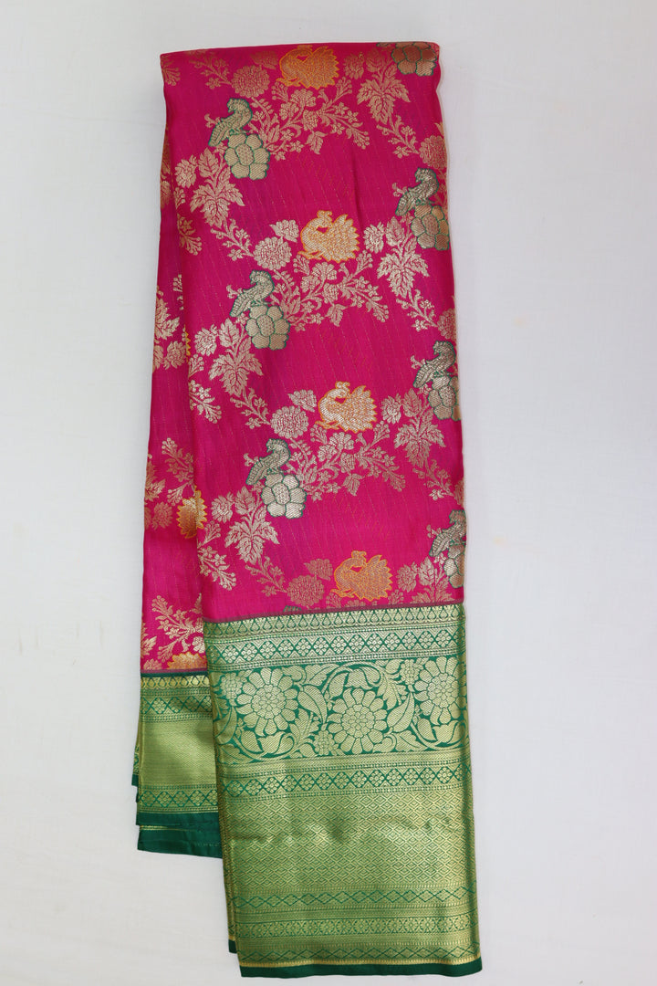 Divine Pink Kanjipuram Saree