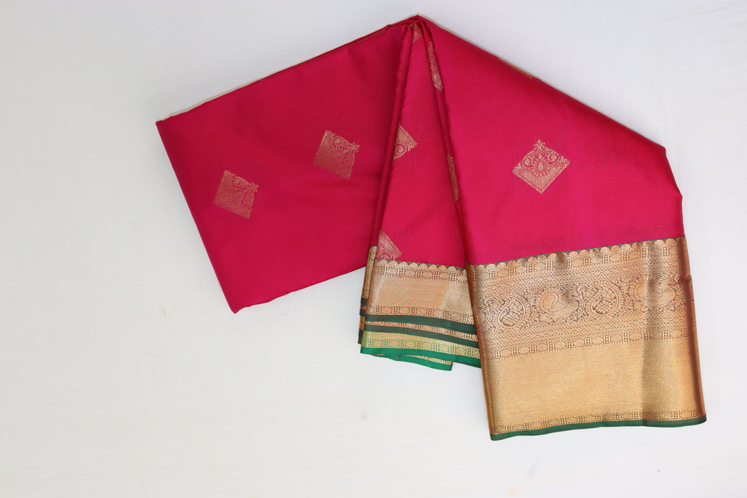 Royal Pink Kanjipuram Saree