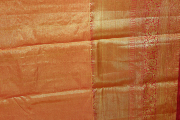 Luxurious Orange Kanjipuram Saree