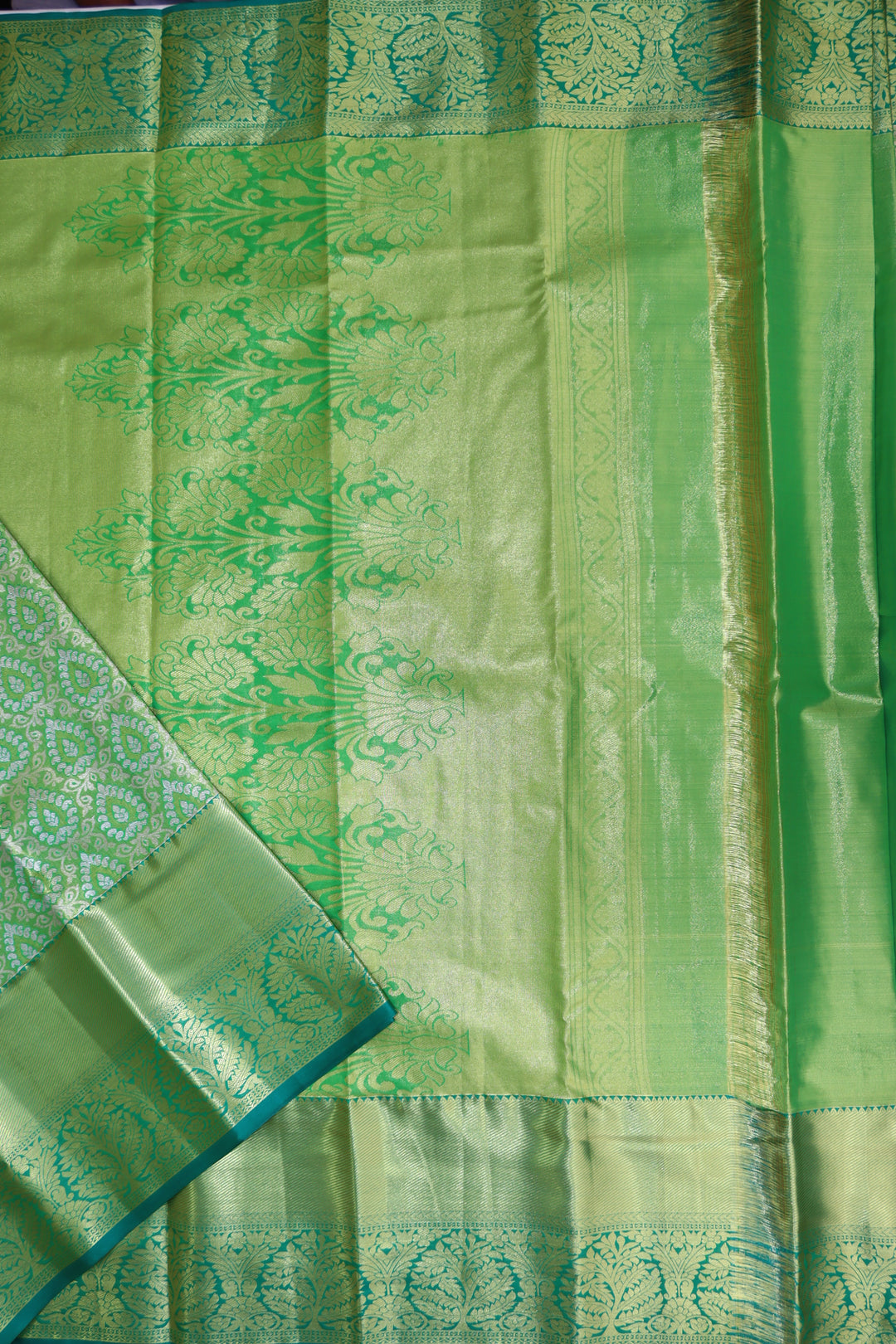 Luxurious Green Kanjipuram Saree