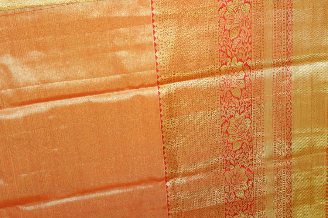 Mesmerizing Golden Yellow Kanjipuram Saree