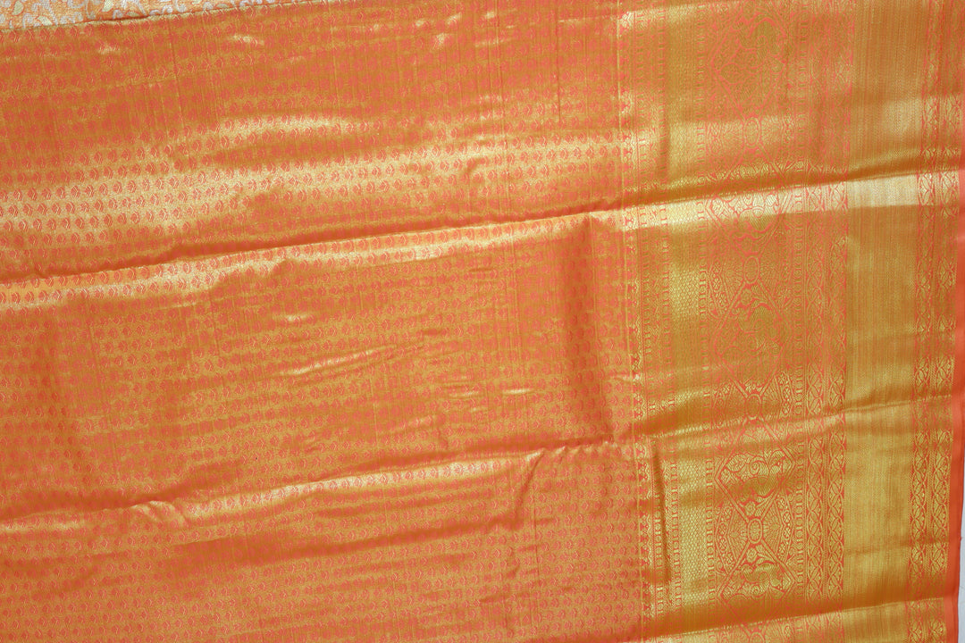 Mesmerizing Orange Kanjipuram Saree