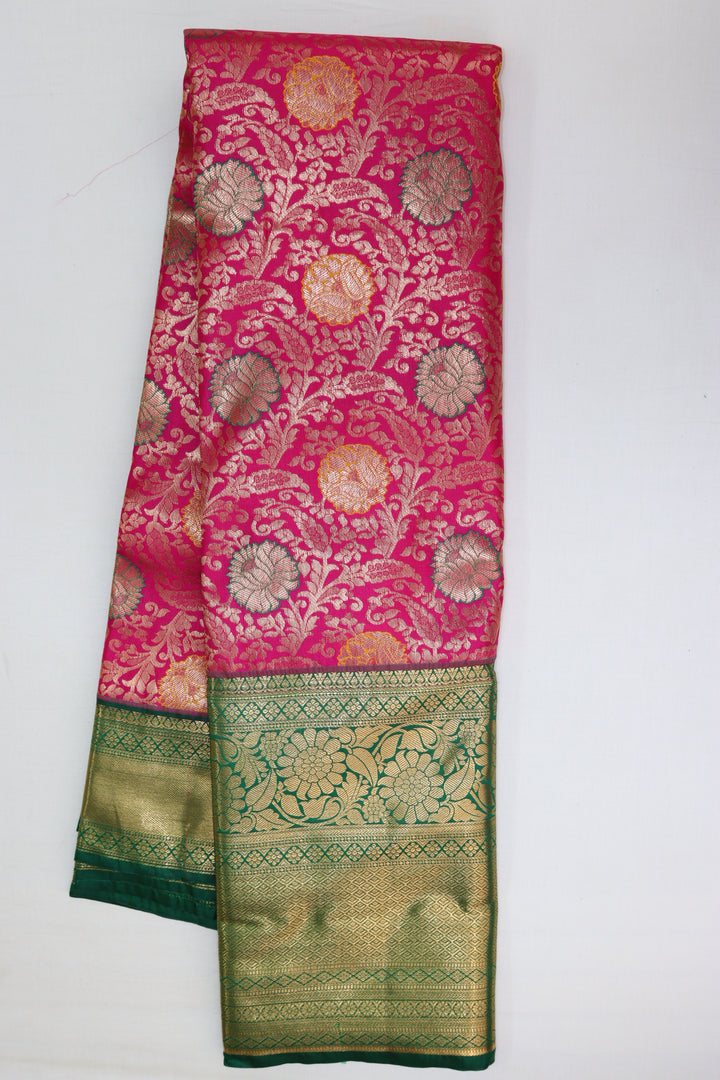 Divine Pink Kanjipuram Saree