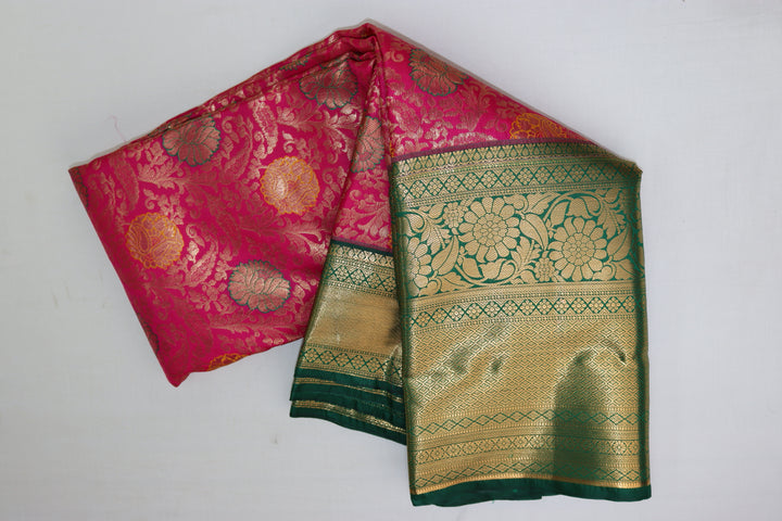 Divine Pink Kanjipuram Saree