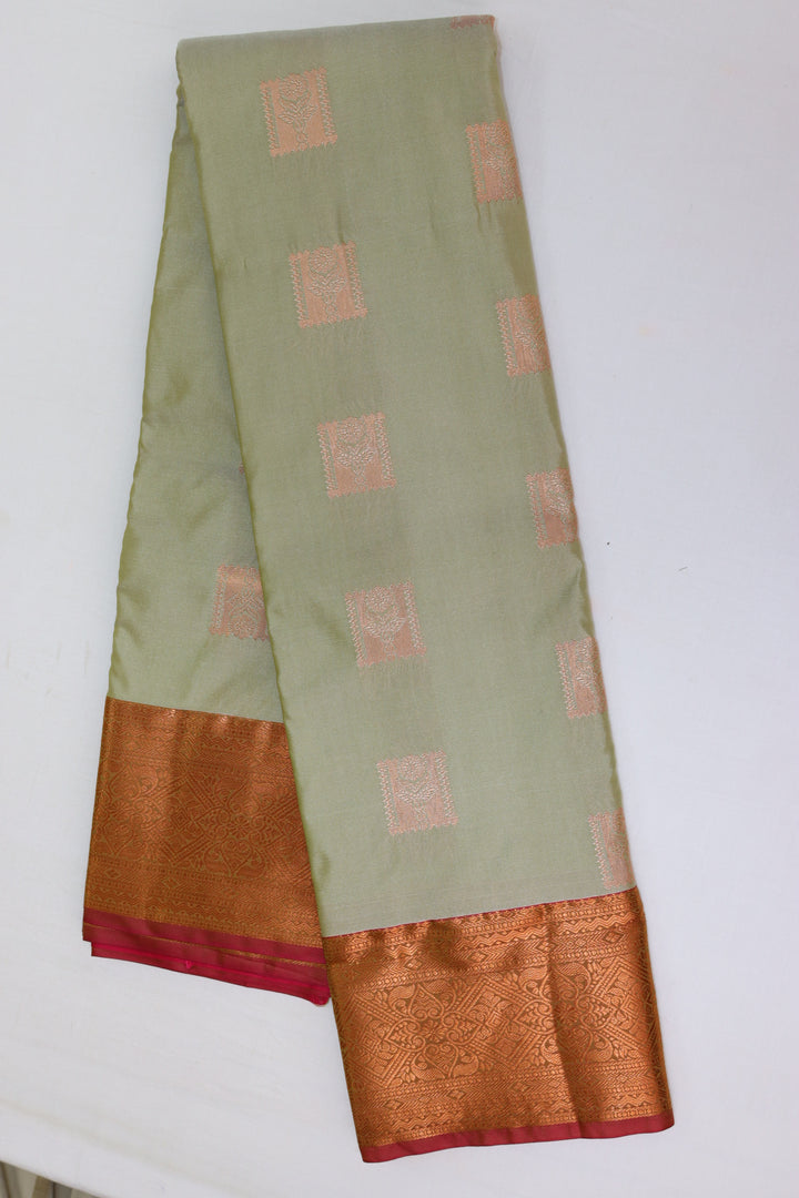 Classic Pista Green Kanjipuram Saree