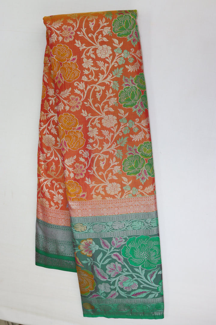 Rich Orange Kanjipuram Saree