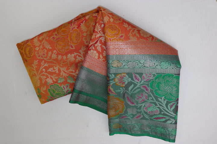 Rich Orange Kanjipuram Saree