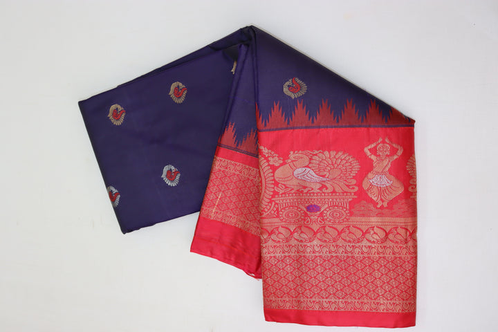 Stunning Violet Kanjipuram Saree