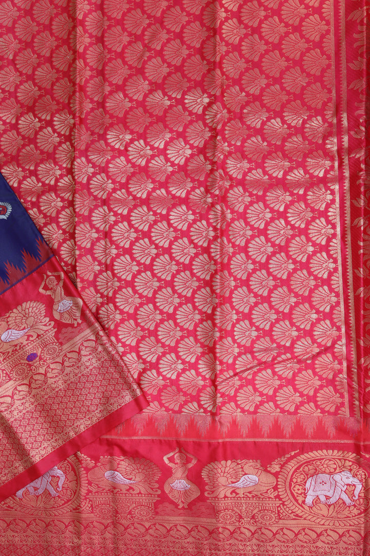 Stunning Violet Kanjipuram Saree