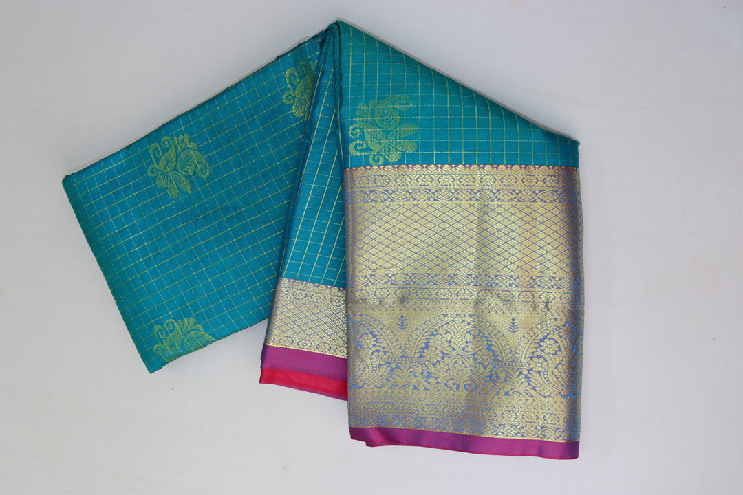 Opulent Blue Kanjipuram Saree