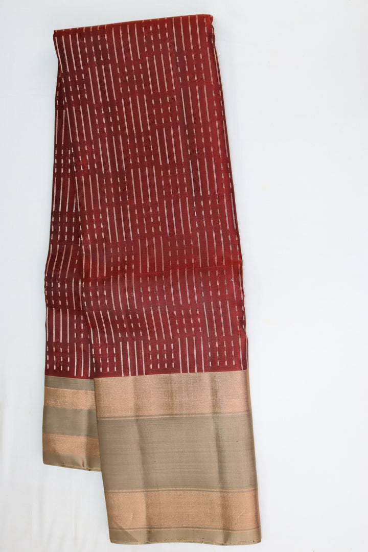 Rich Marron Red Kanjipuram Saree