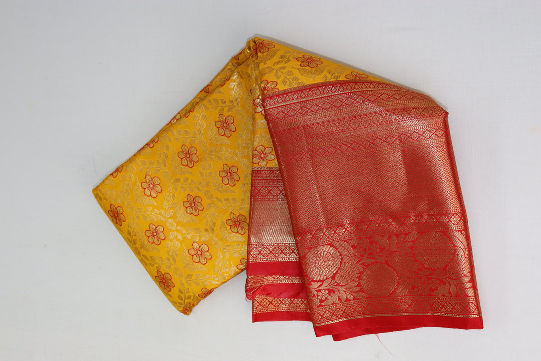 Stunning Yellow Kanjipuram Saree