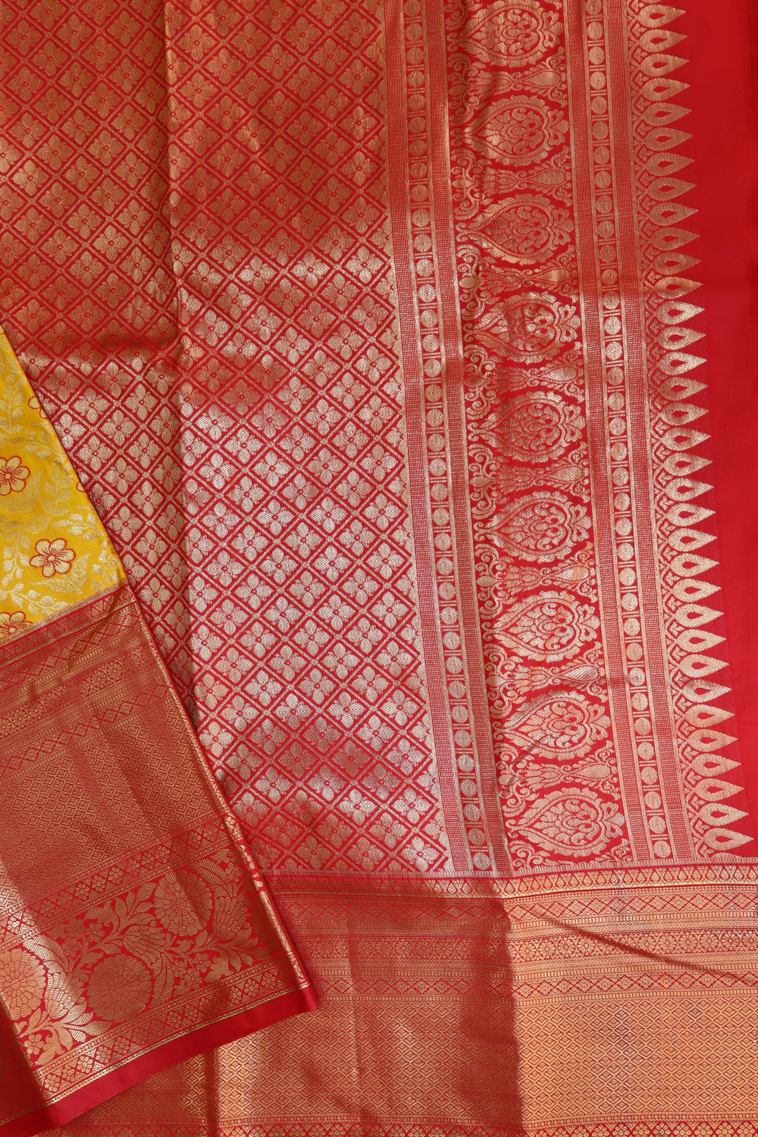 Stunning Yellow Kanjipuram Saree