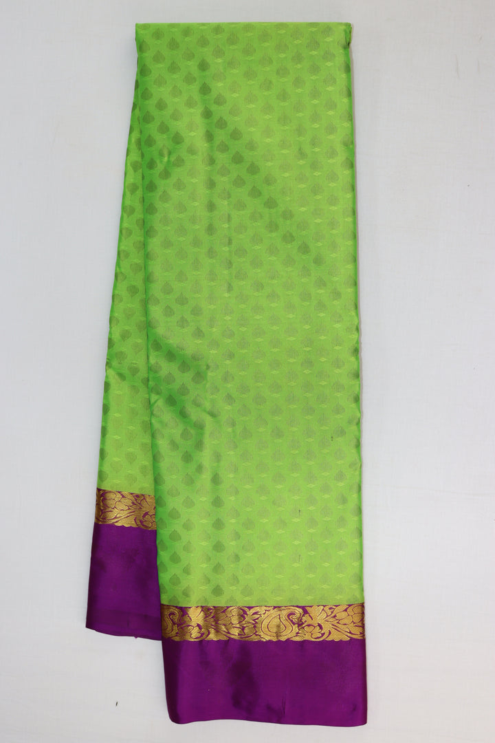 Enchanting Parrot Green Kanjipuram Saree