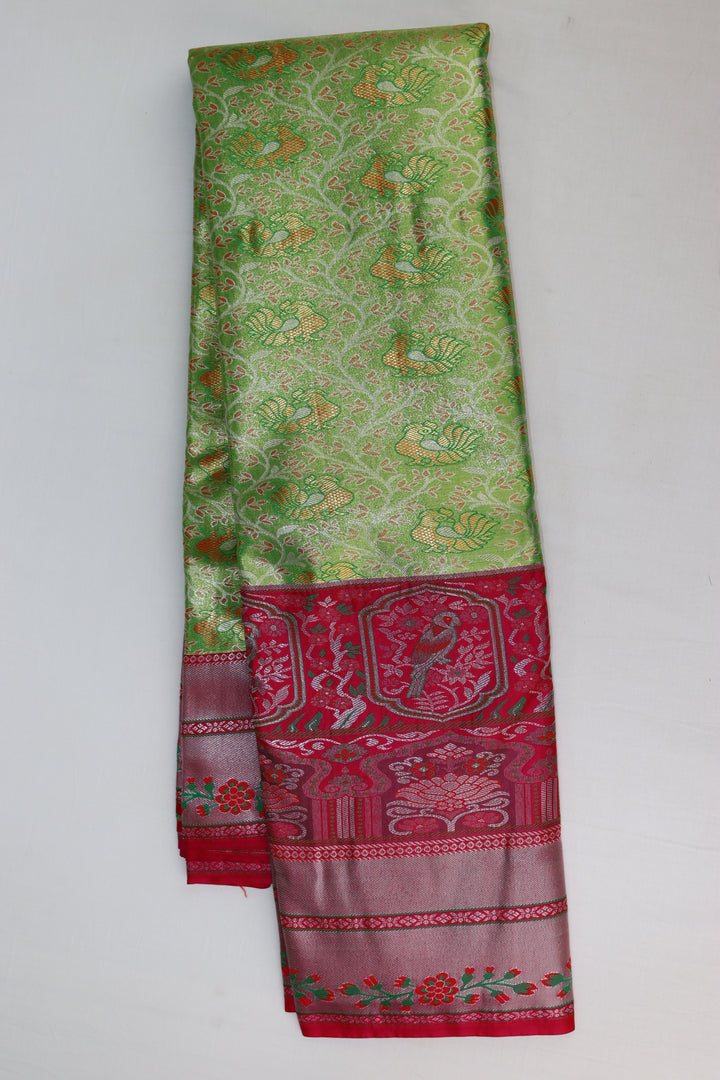 Mesmerizing Green Kanjipuram Saree