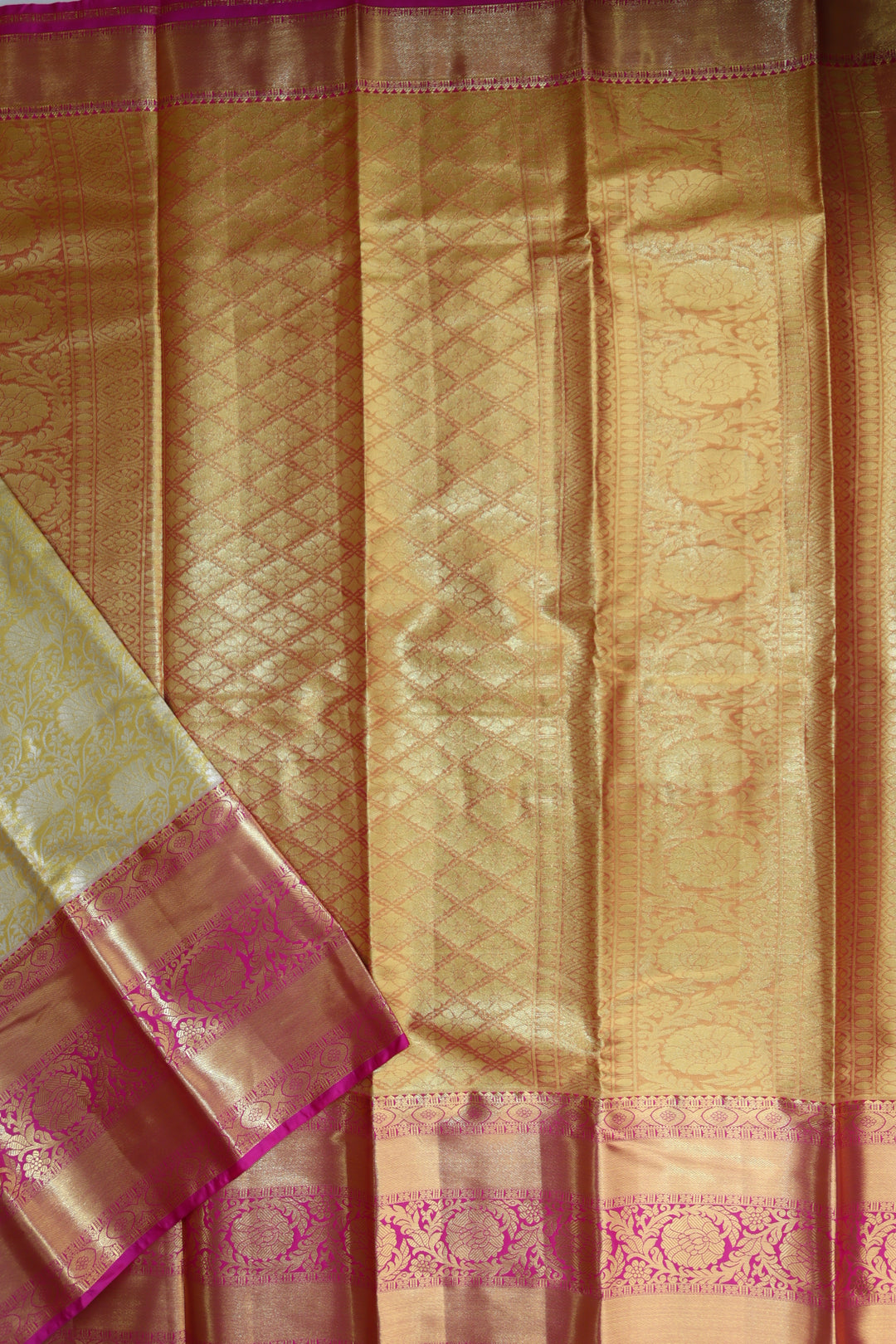 Opulent Yellow Tissue Kanjipuram Saree