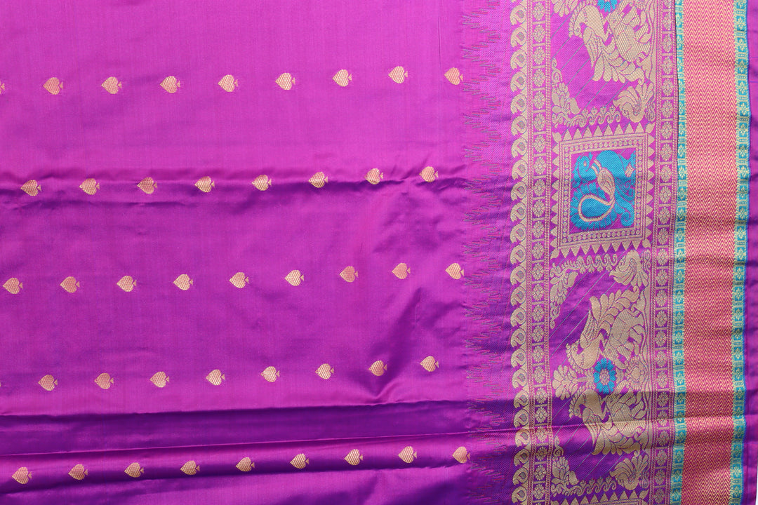 Stylish Light Lavender Kanjipuram Saree