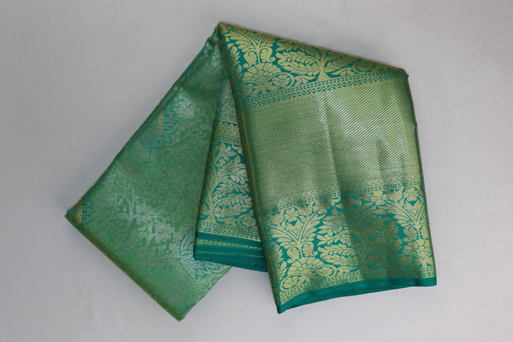 Royal Green Tissue Kanjipuram Saree