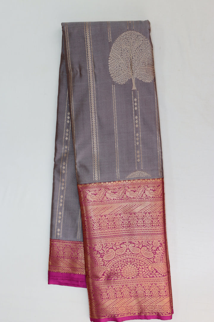 Regal Grey  Kanjipuram Saree