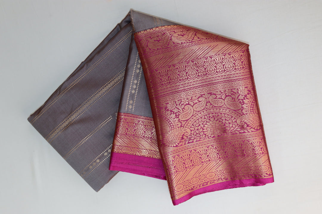 Regal Grey  Kanjipuram Saree