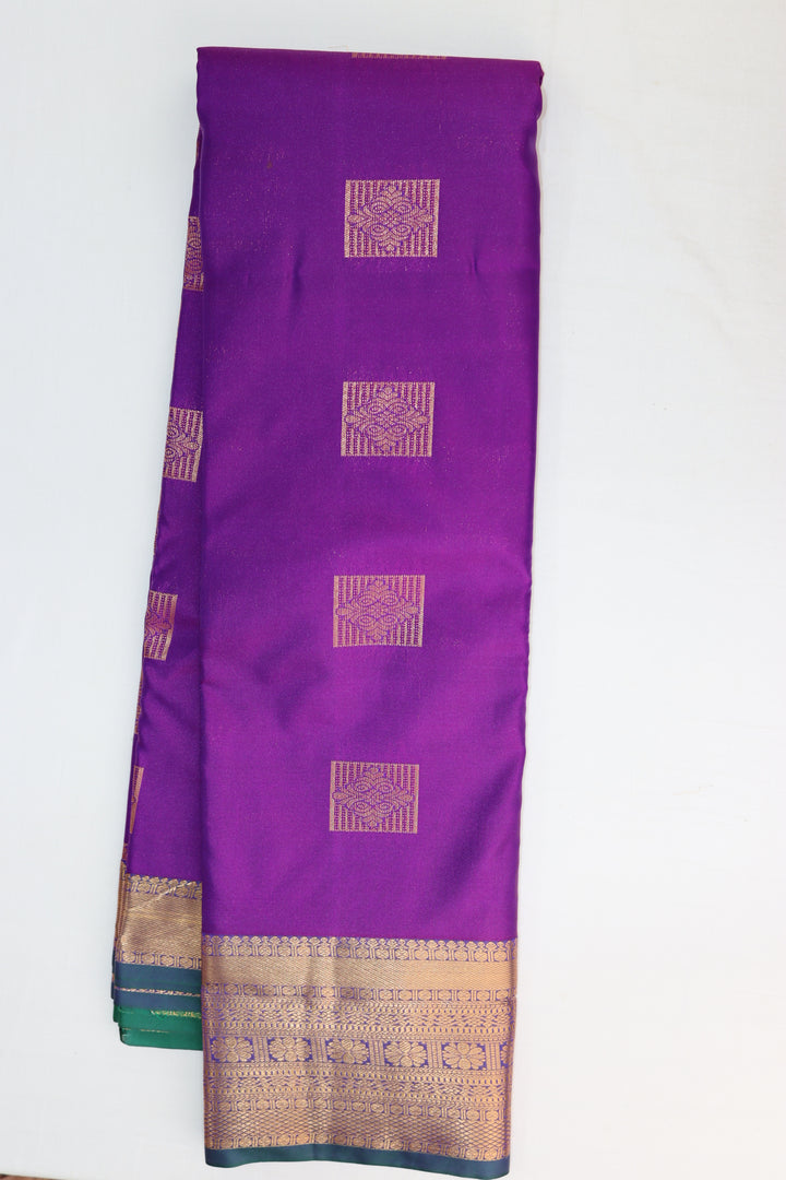 Stunning Purple Kanjipuram Saree