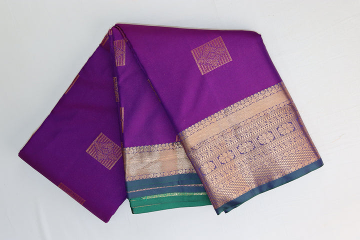 Stunning Purple Kanjipuram Saree