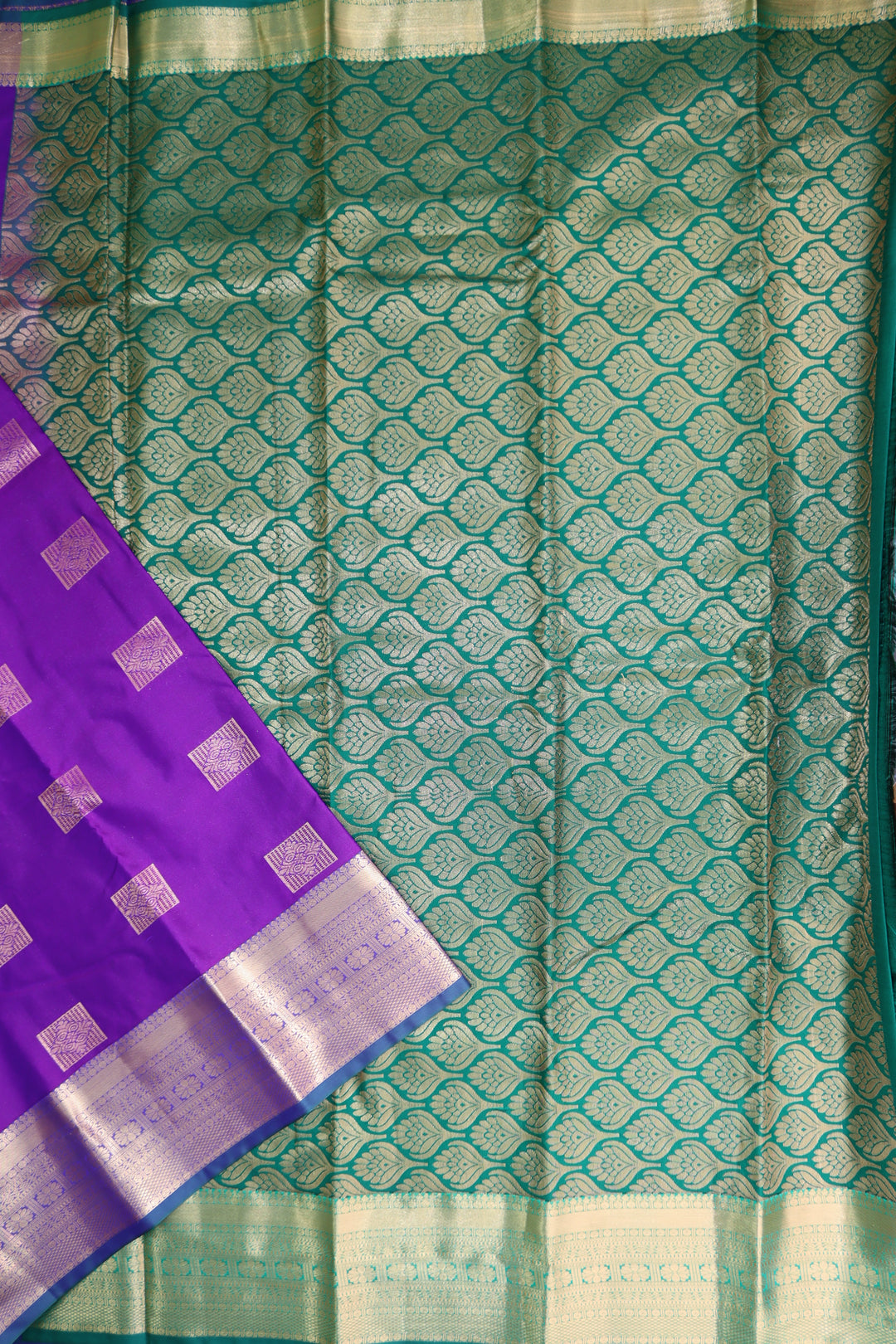 Stunning Purple Kanjipuram Saree