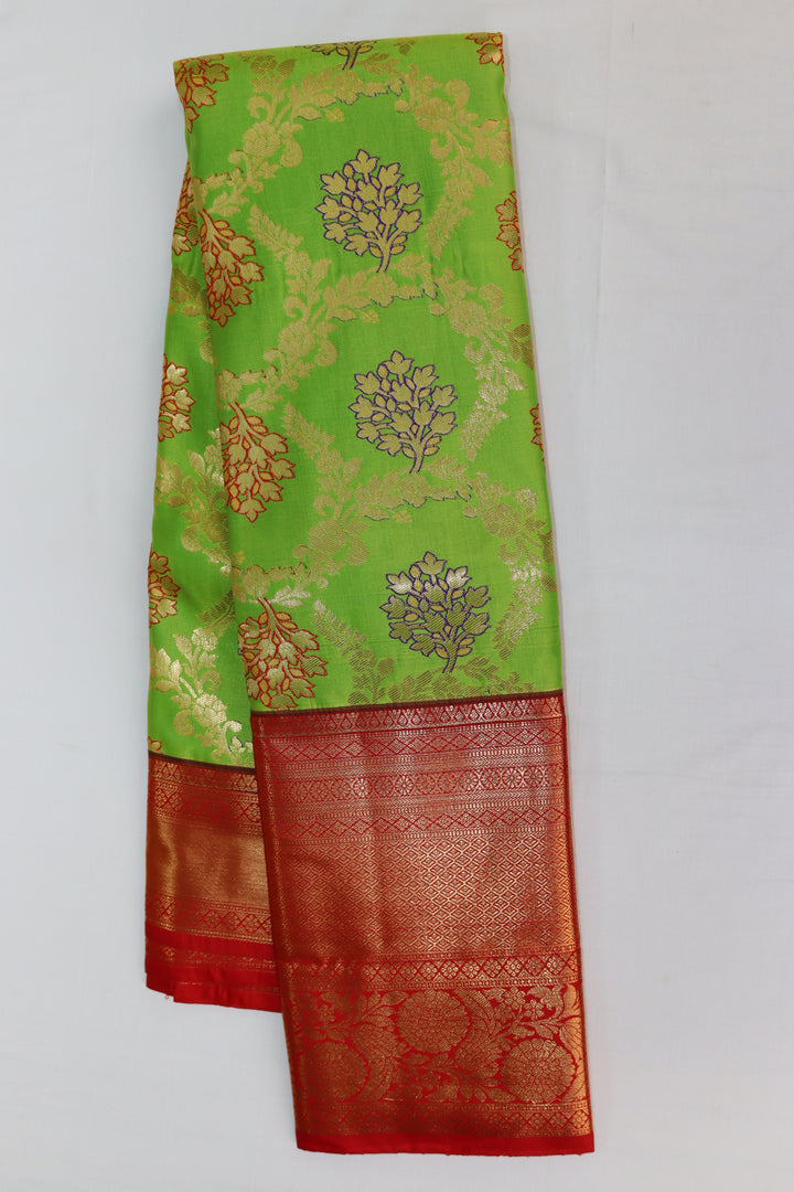 Mesmerizing Green Kanjipuram Saree