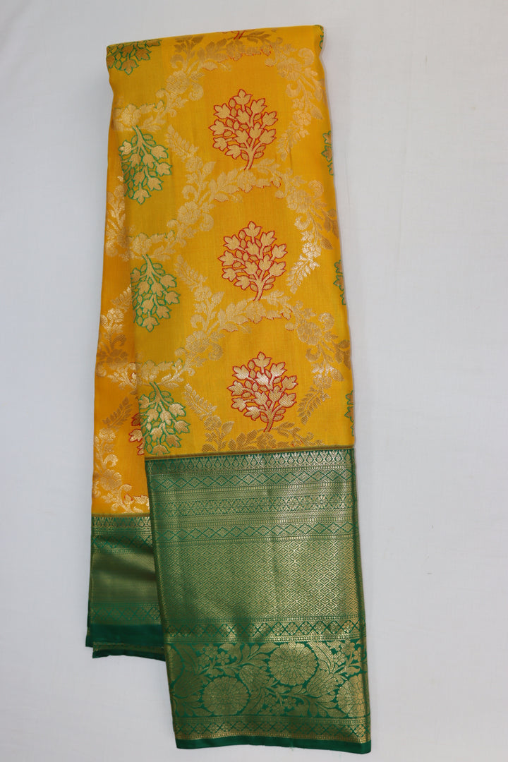 Rich Yellow Kanjipuram Saree