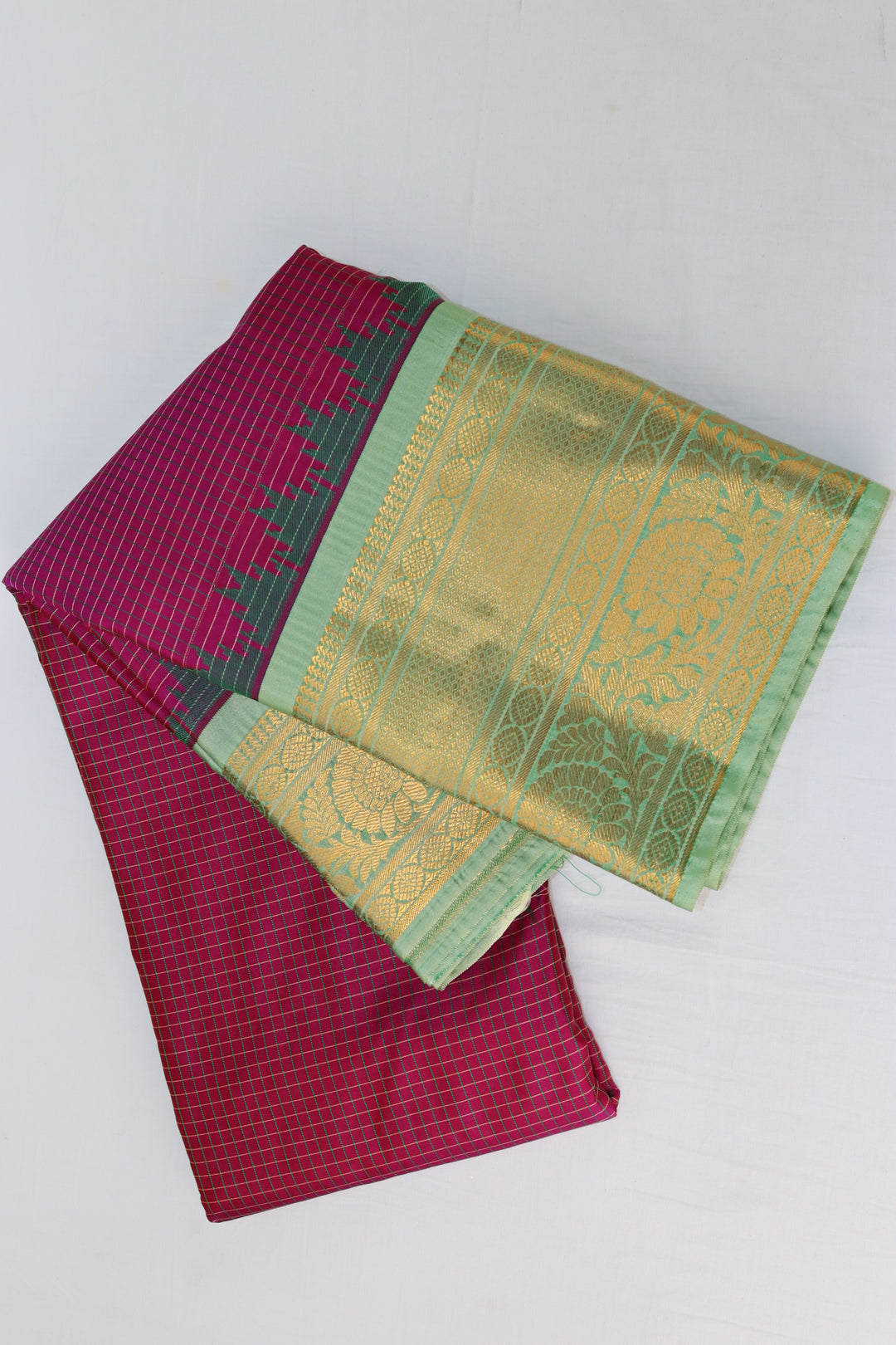 Traditional Dark Pink Kanjipuram Saree