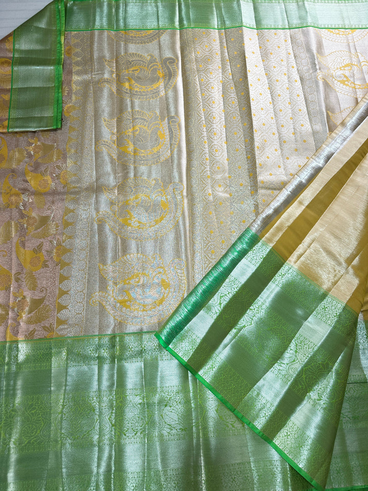 Authentic Yellow Kanjipuram Silk Saree