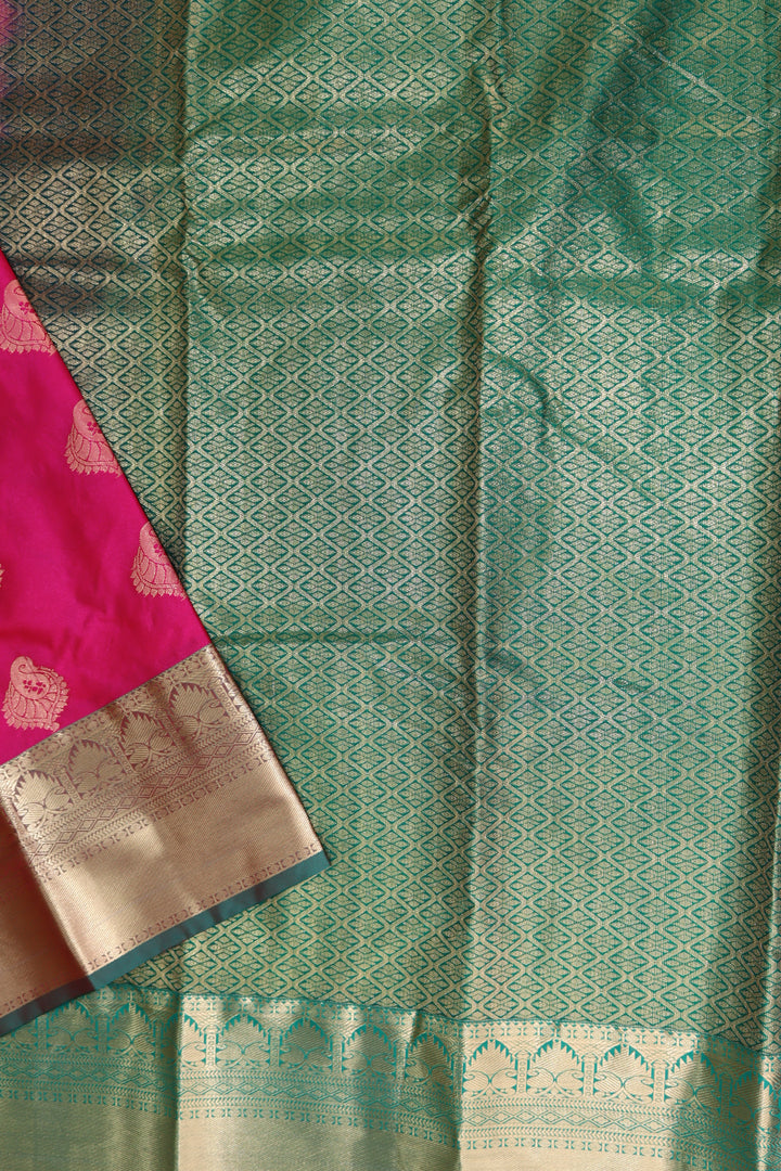 Stunning Pink Kanjipuram Saree