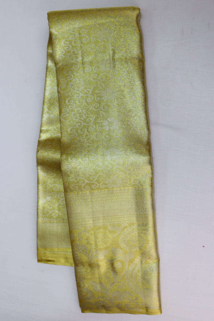 Opulent Golden Tissue Kanjipuram Saree